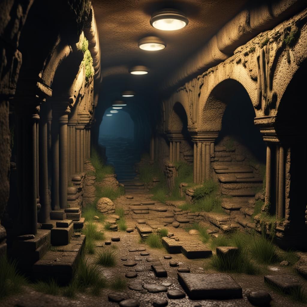 Hyperrealistic Ancient Underground City in 4K