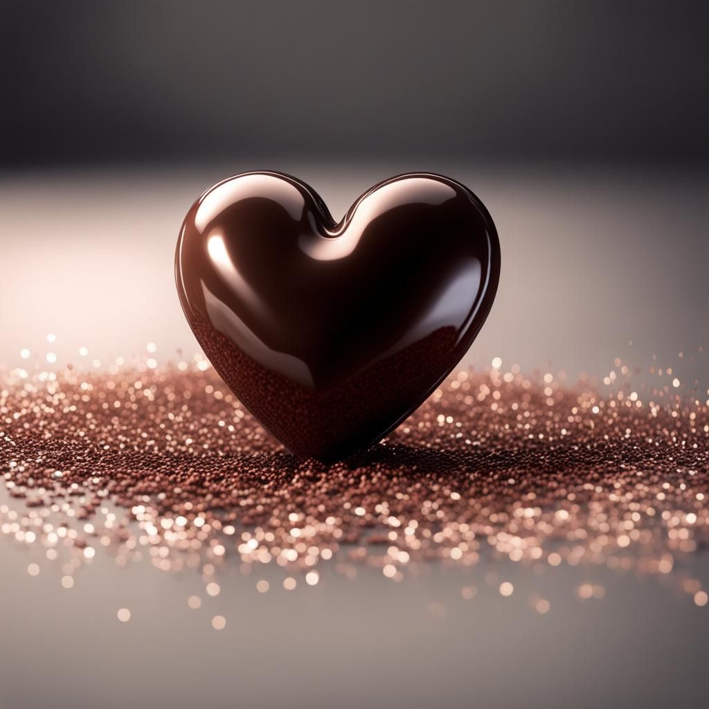 Realistic Chocolate Heart in High Definition