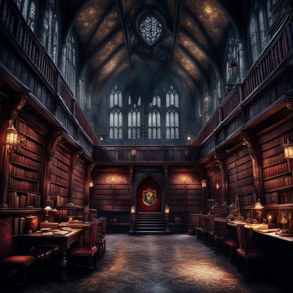 Gryffindor Dormitory: Detailed Digital Matte Painting