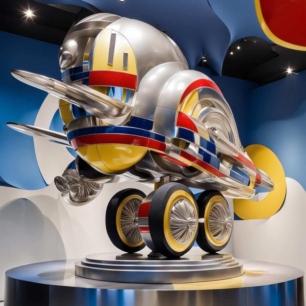 Art Deco Sculpture in Museum by Frank R. Paul