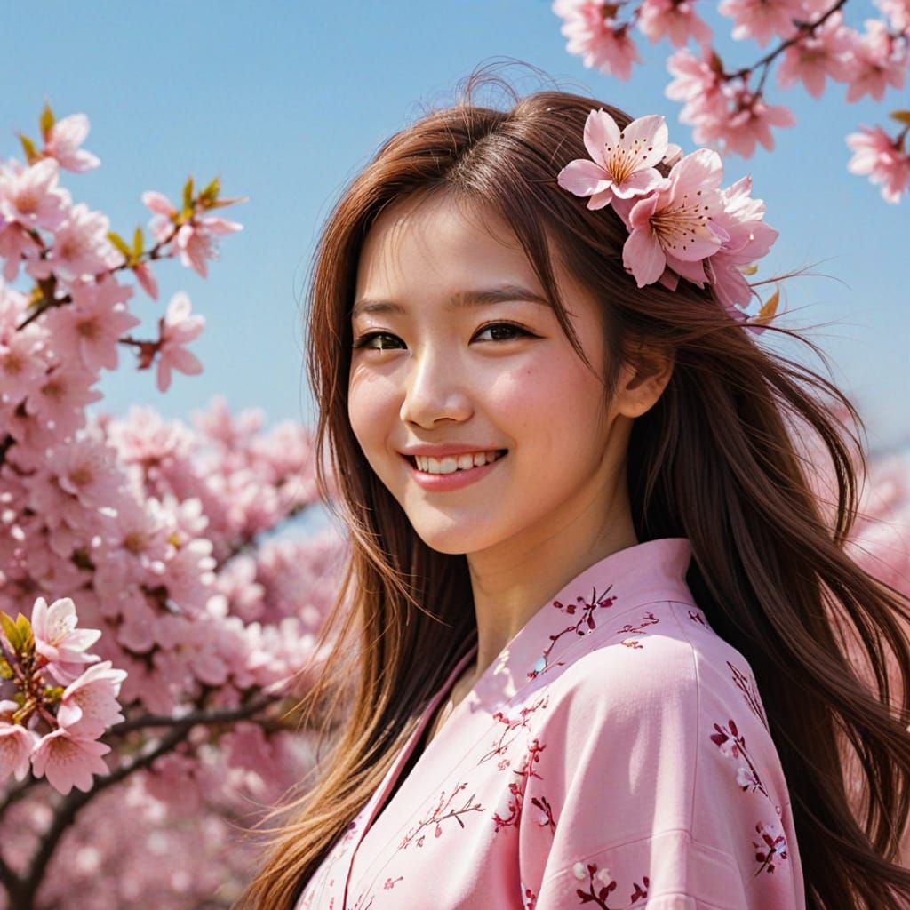 Ethereal Sakura Fantasy Portrait