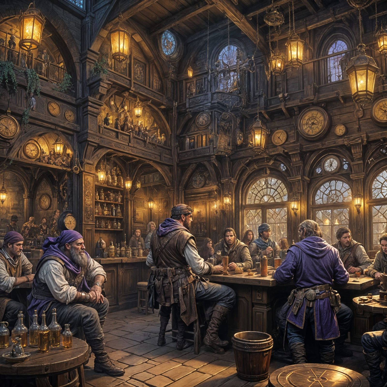 Taim the Wanderer meets Hoh the Watchmaker in Yeth's Tavern