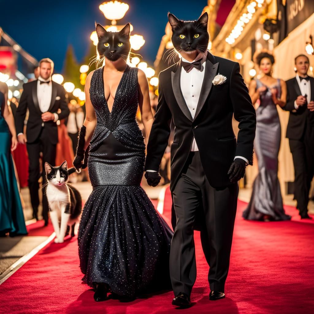 Glamorous Cats on the Red Carpet: An Oscat Event