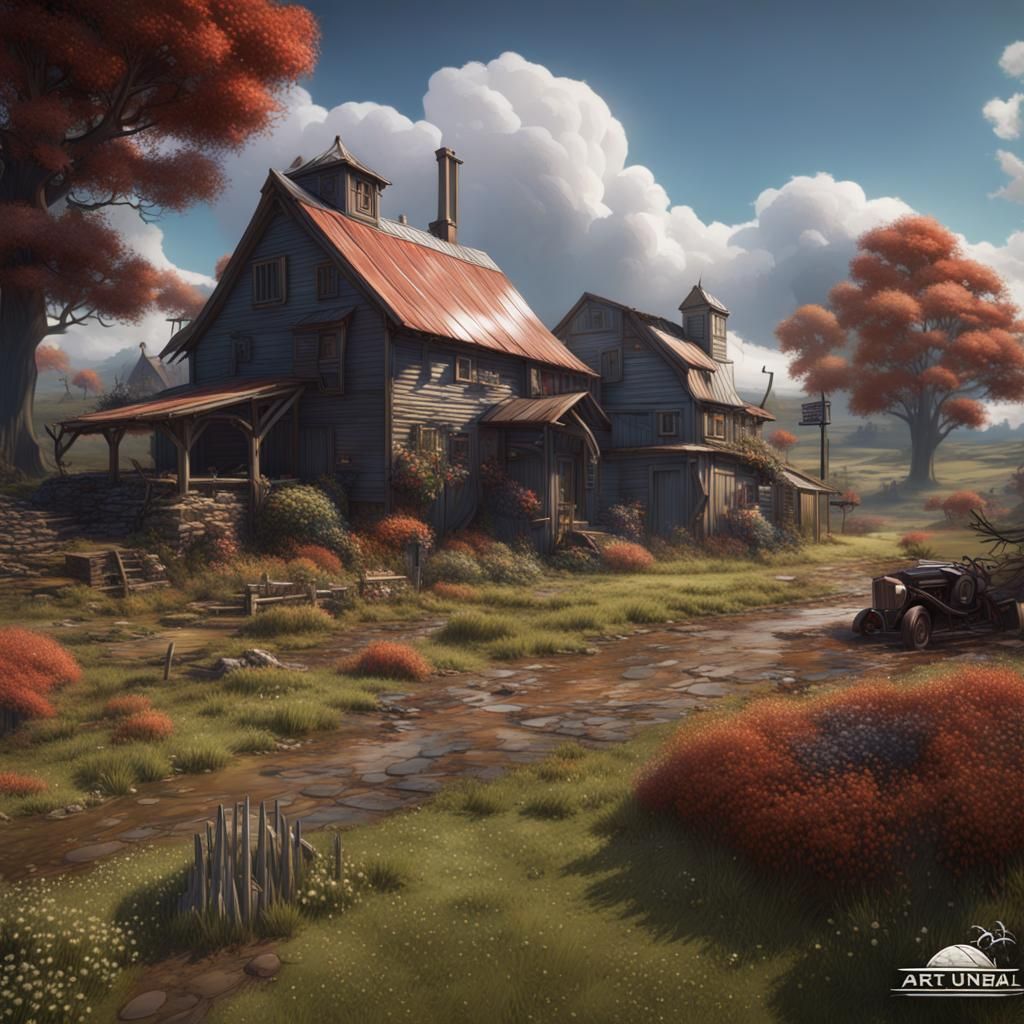 1950s Farm in Solarization Style