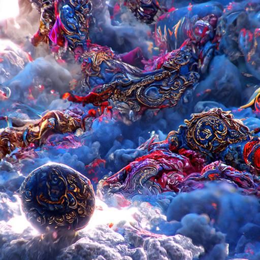 Fantasy Brocade Purgatory Universe: Detailed 3D Art