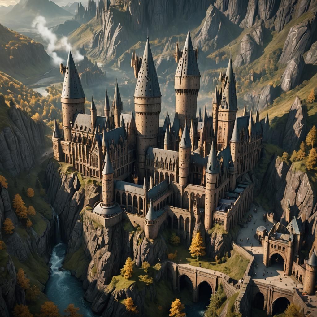 Harry Potter at Hogwarts in Detailed Matte Painting