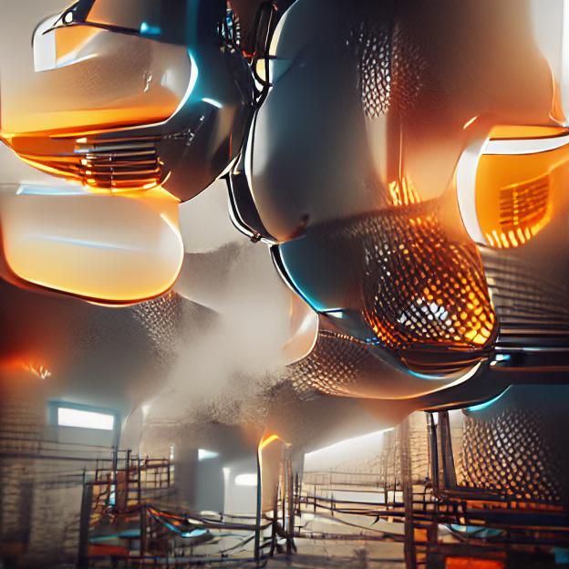 Futuristic Factory of Tomorrow: Digital Art