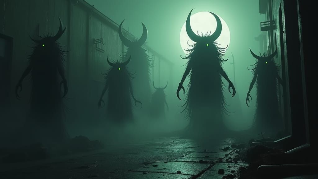 Lovecraftian Cityscape: Dark Eldritch Horror