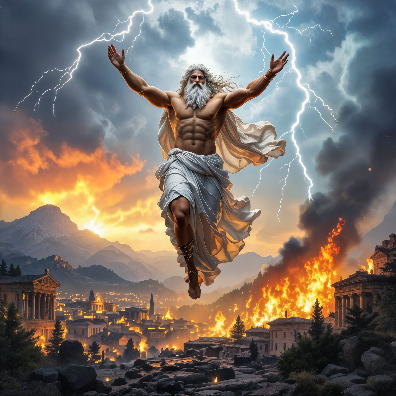 Wrath of Zeus: Burning City in Greek Mythology
