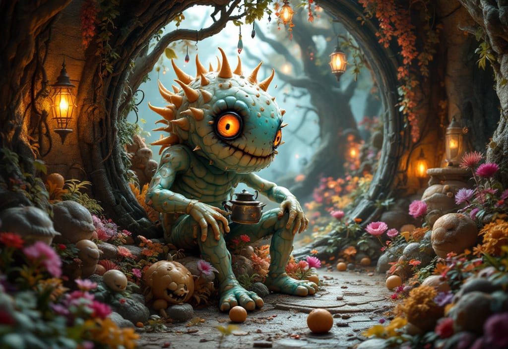 Dreamlike Landscape with Anthropomorphic Structures