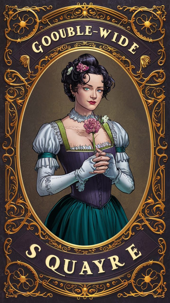 Steampunk Comic Book Cover in Art Nouveau Style