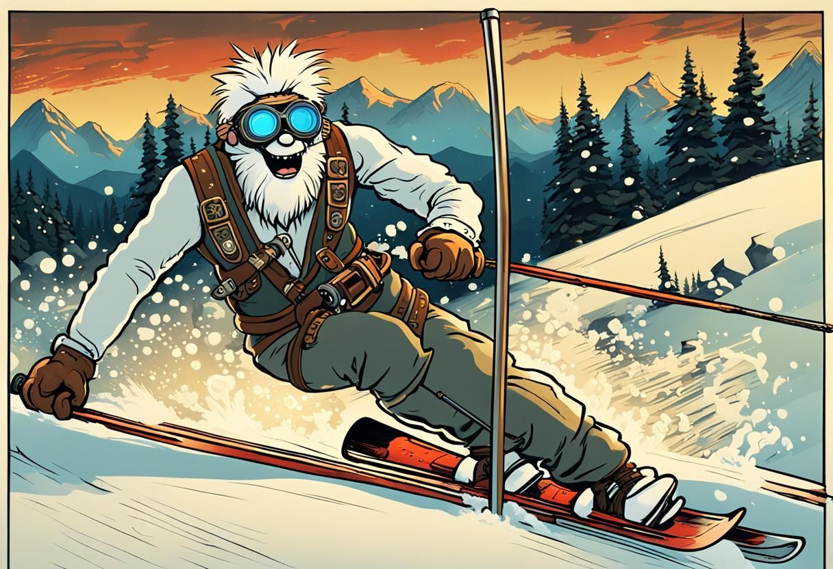 Steampunk Yeti's Frantic Ski Run