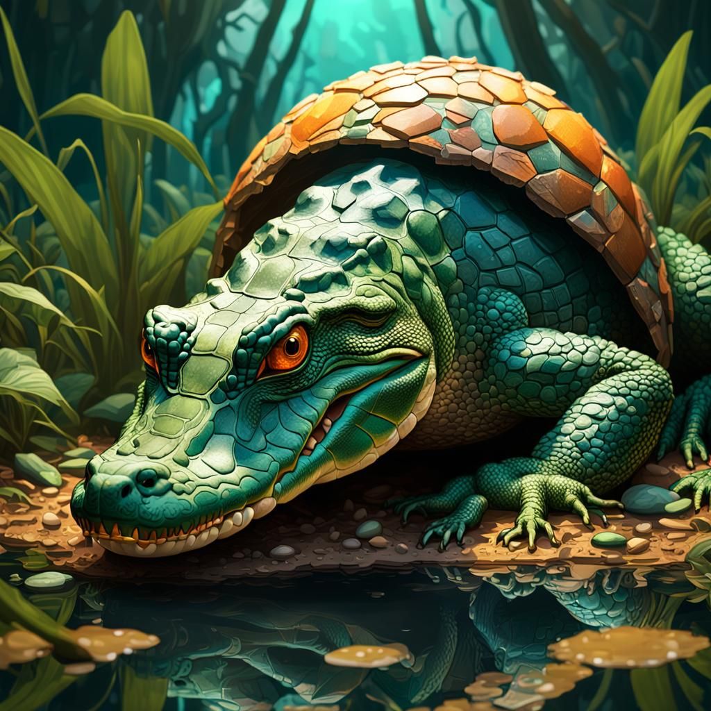 Alligator Hatching: Chromatic Surrealism in the Everglades