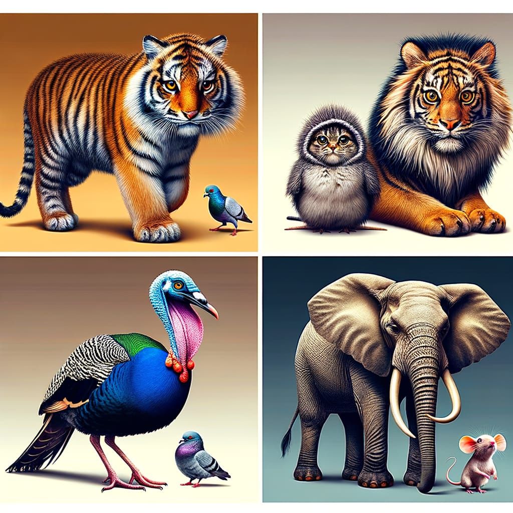 Animals in Disguise: Cat as Tiger, Pigeon as Ostrich