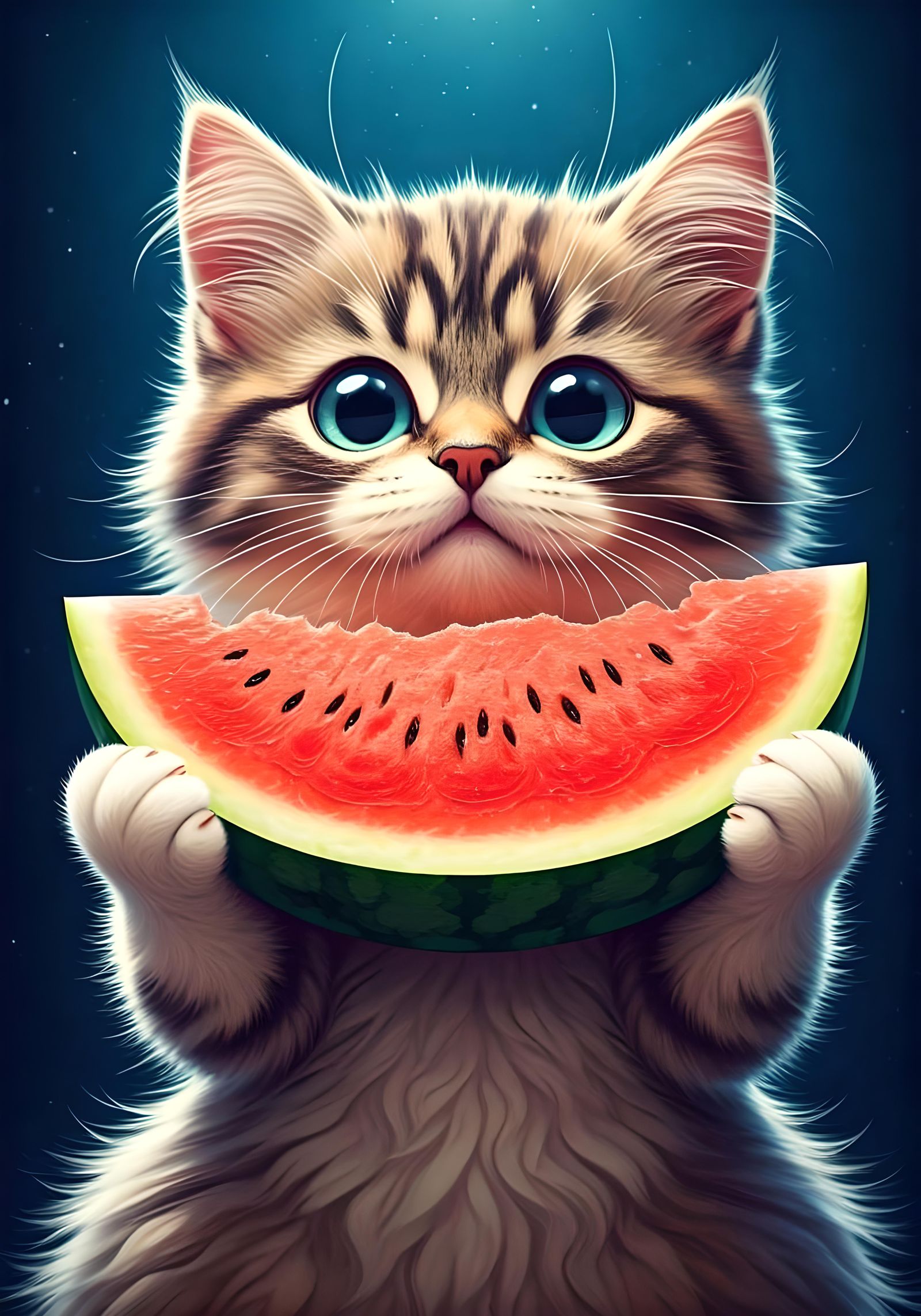 Watermelon cat