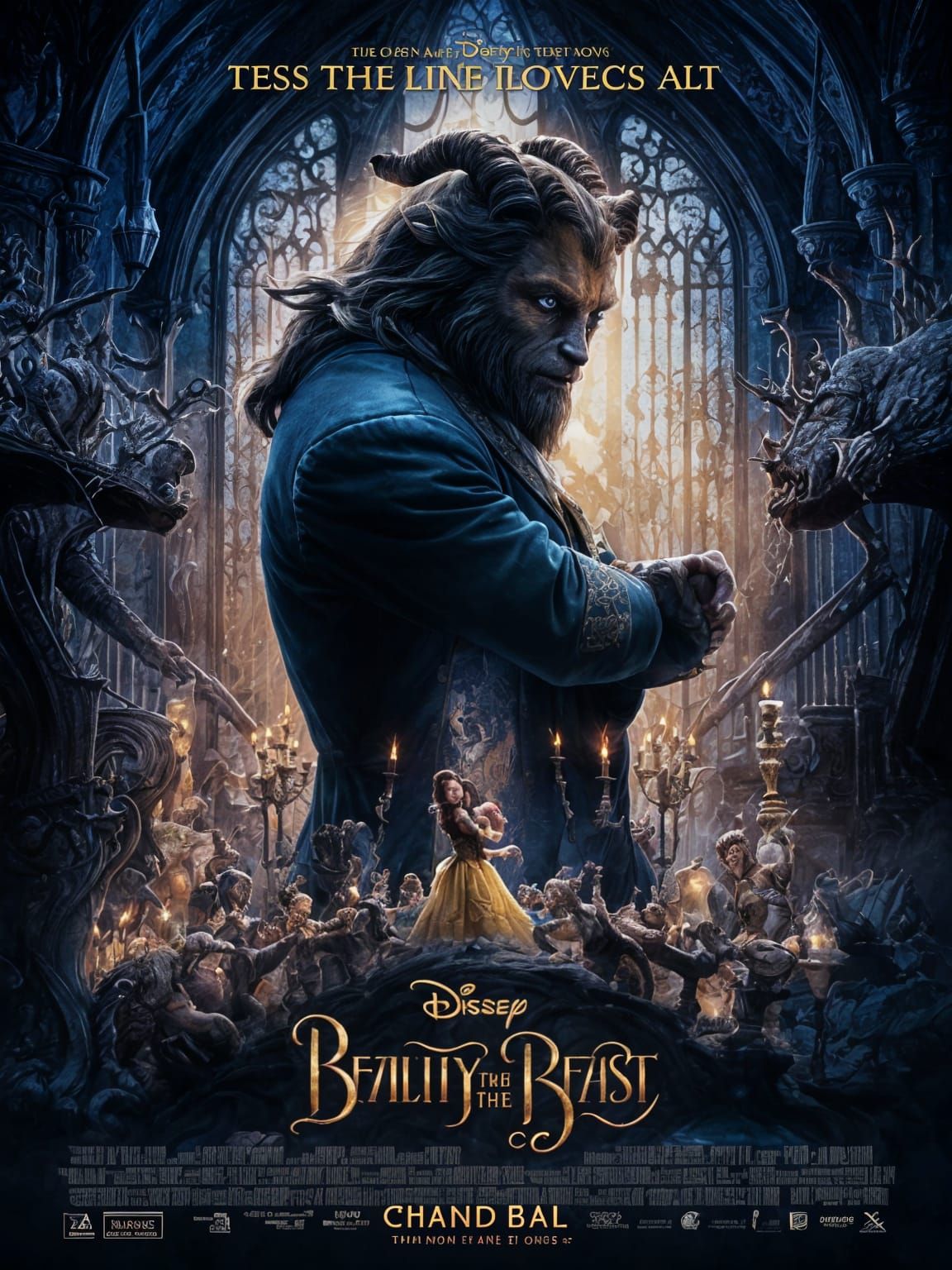 Beauty and the Beast Retold: A Dramatic Movie Poster