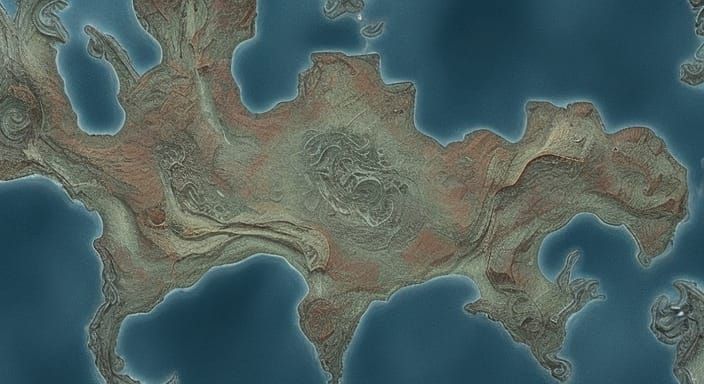 Epic Fictional World Map: Digital Matte Painting