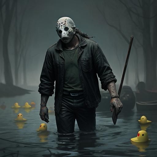 Jason Voorhees Rubber Ducks in Horror Style