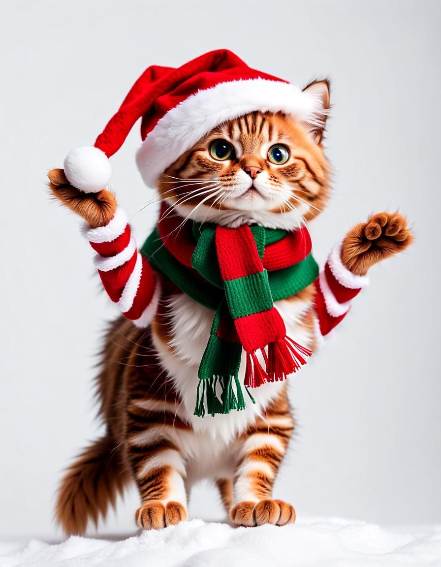 A cute Christmas cat...