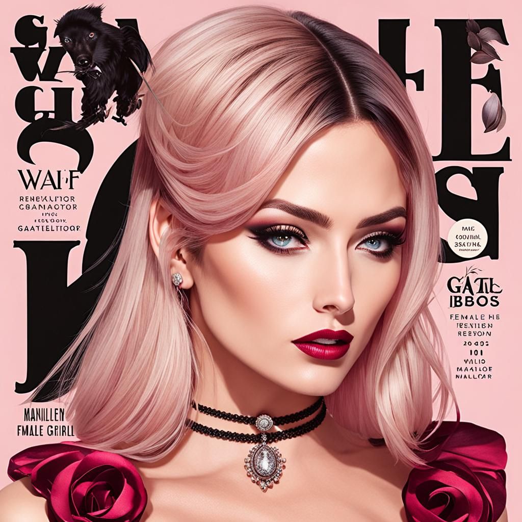 Provocative Woman Surrounded by Graffiti Slogans