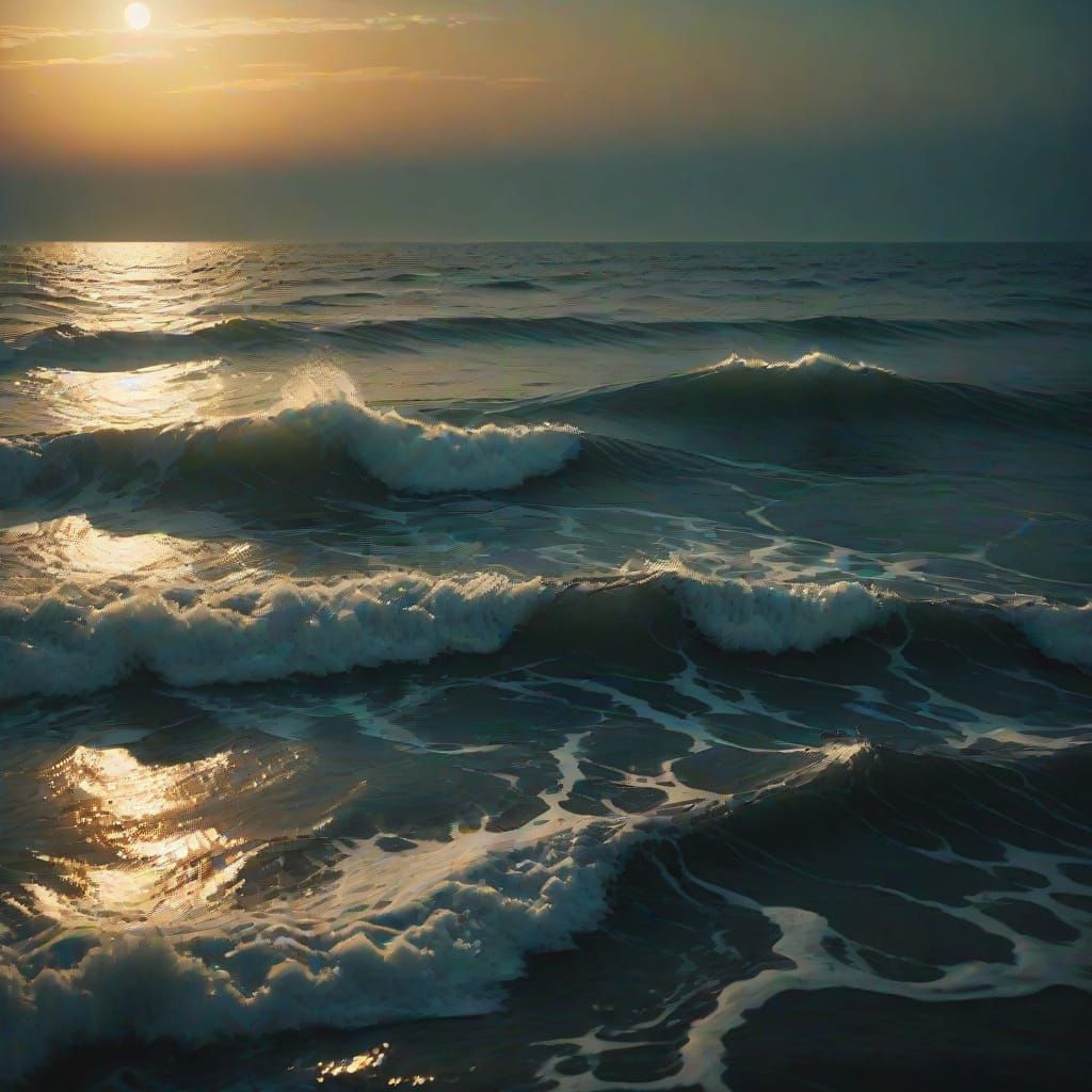 Moonlit Seas: A Cinematic Film Still