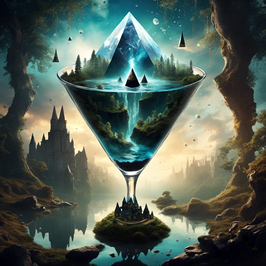 Glass Cups Filled with Stream Dreams