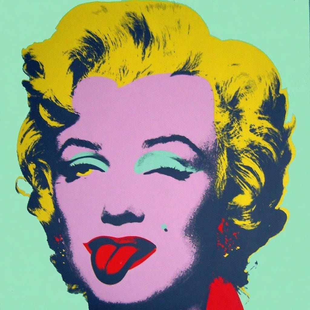 Woman Winks With Tongue Out