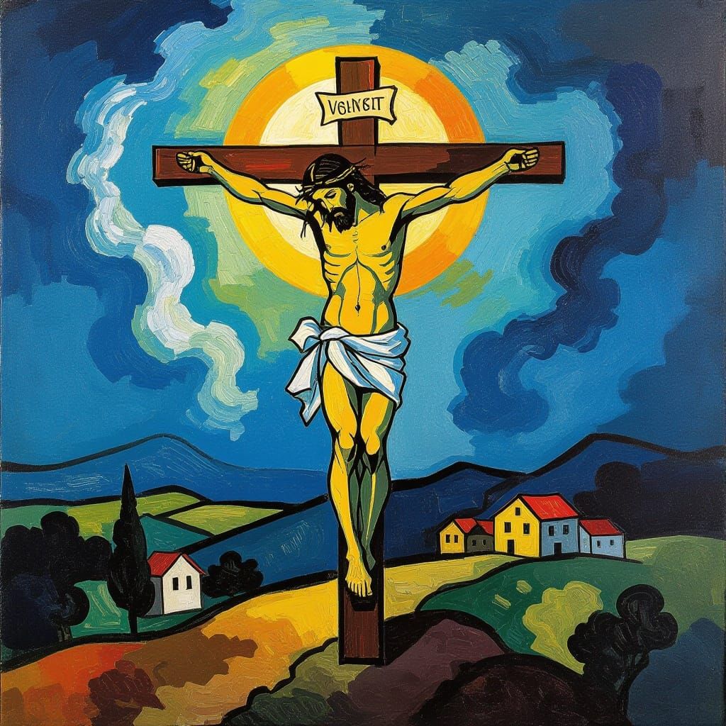 Christ's Transcendent Resurrection in a Dreamlike Surreal La...