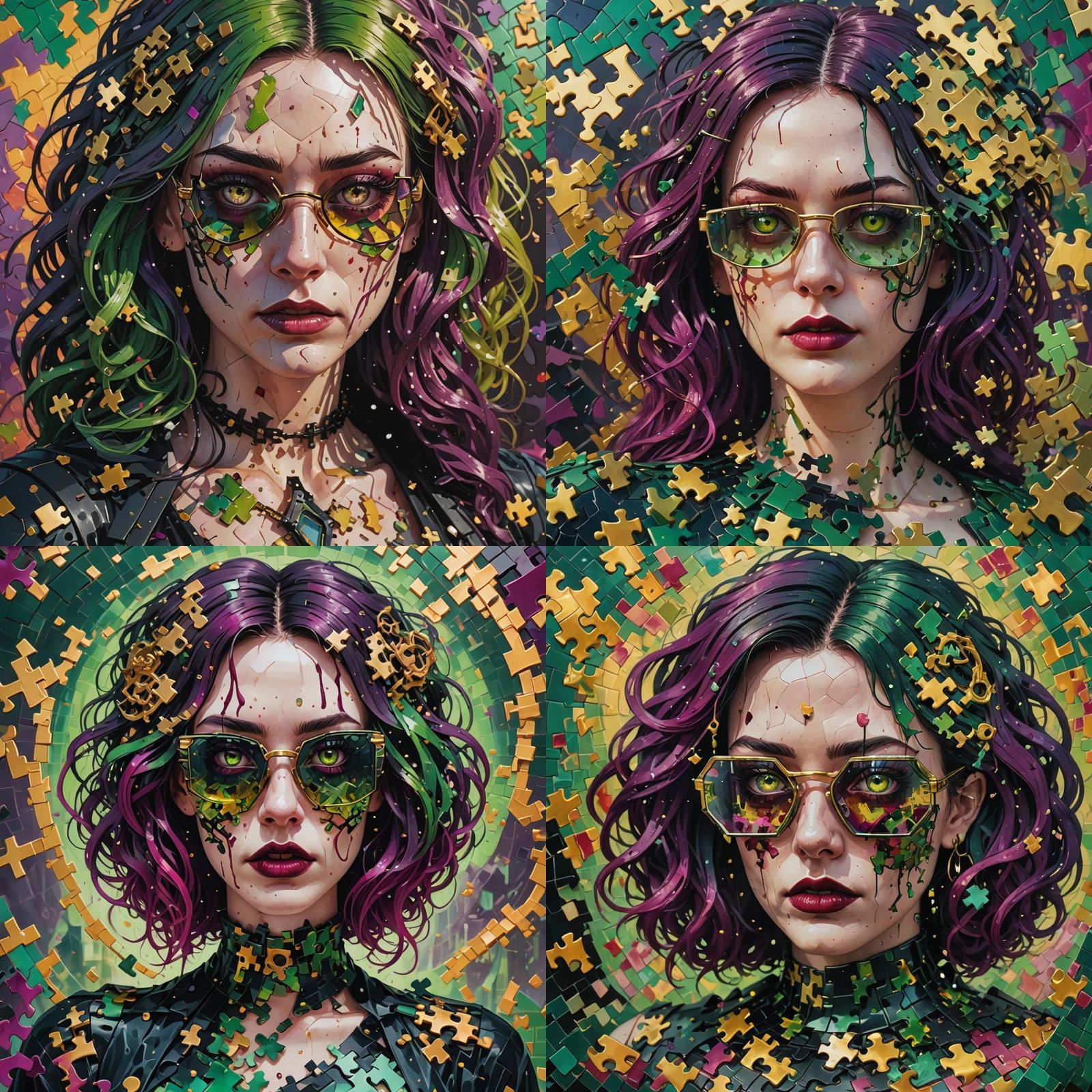 Goth Puzzle Girl in Saw Movie Concept Art