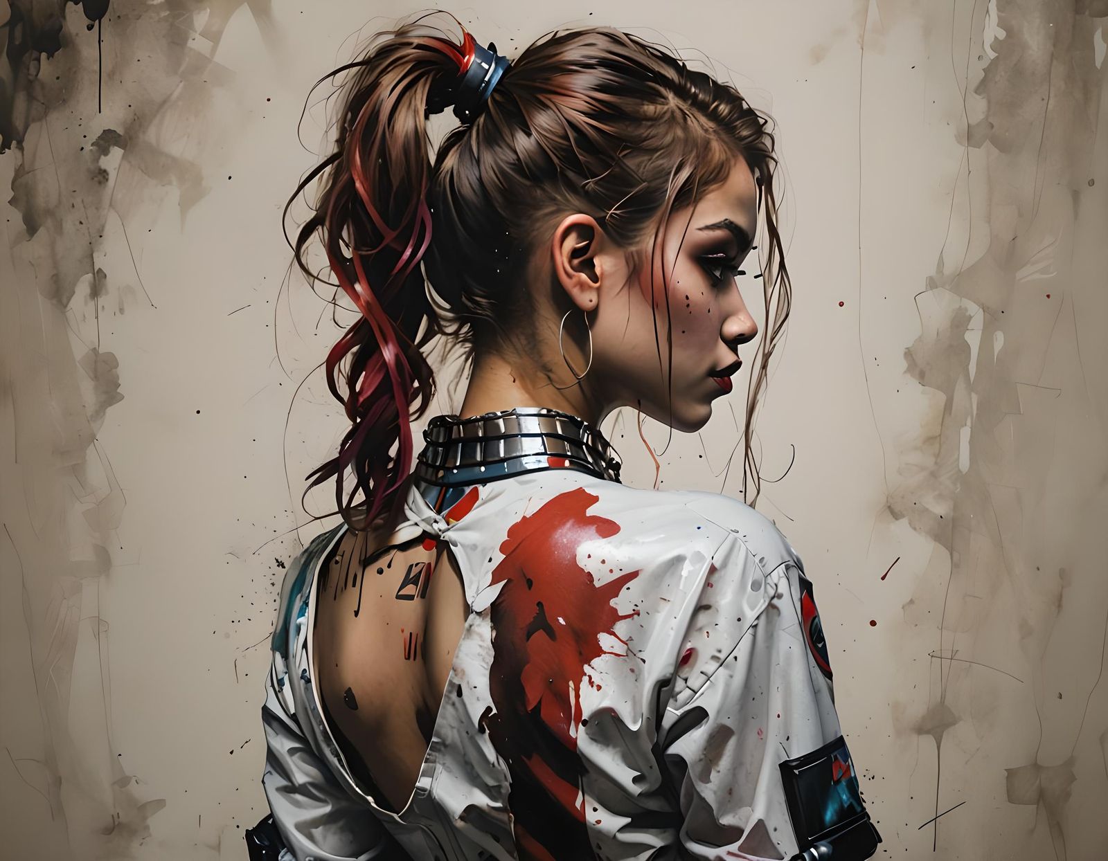 Harley Quinn Portrait in Realistic Style