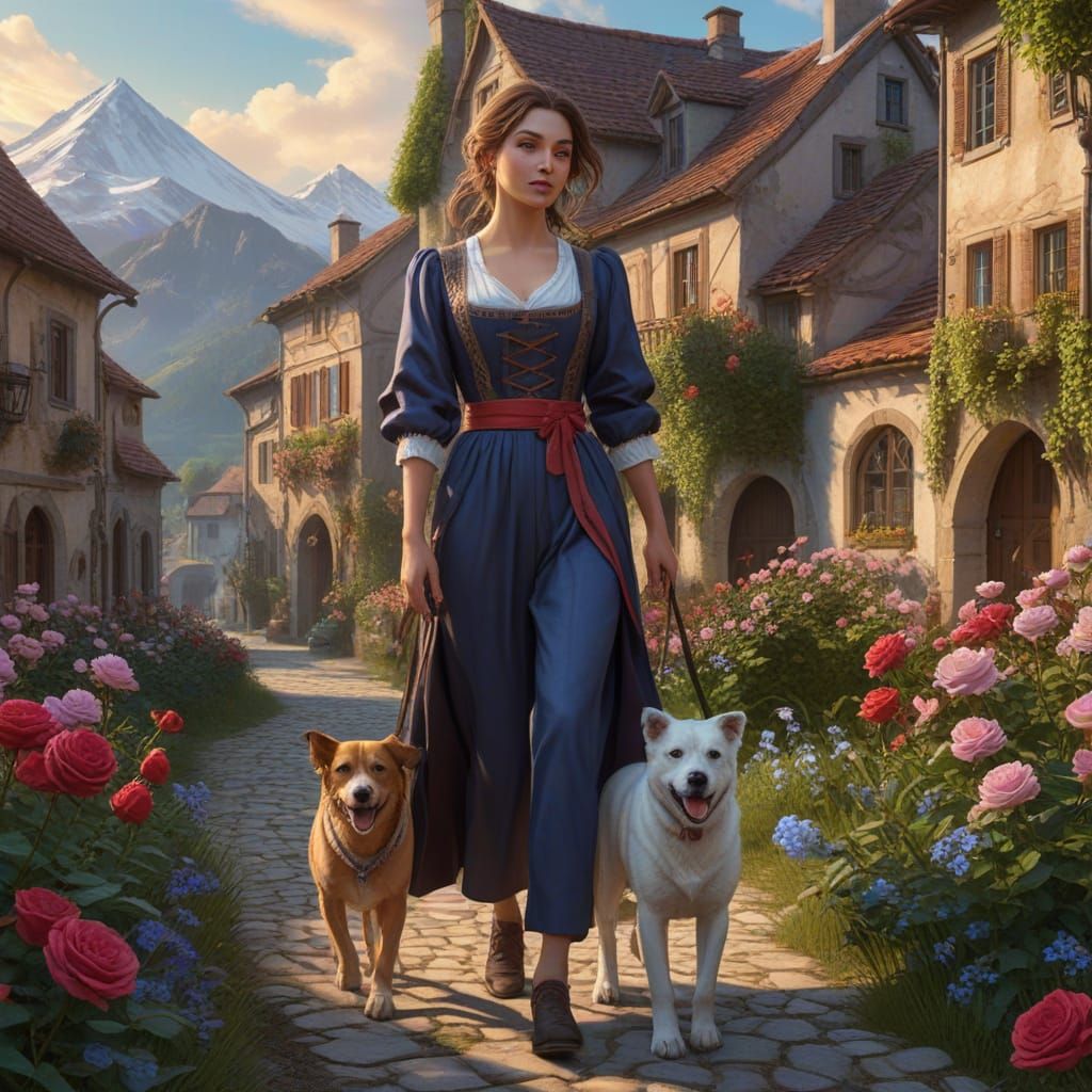 Ethereal Village Dawn