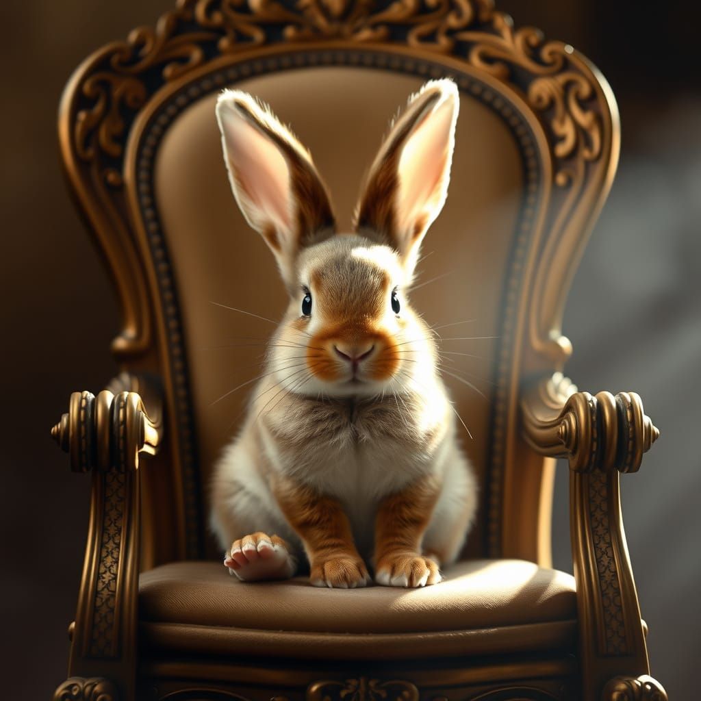 A Wise Baby Bunny in Renaissance Splendor