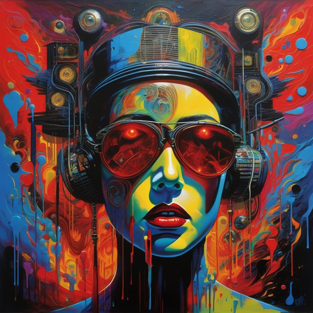 Neo-Primitivist Mixed Media Masterpiece