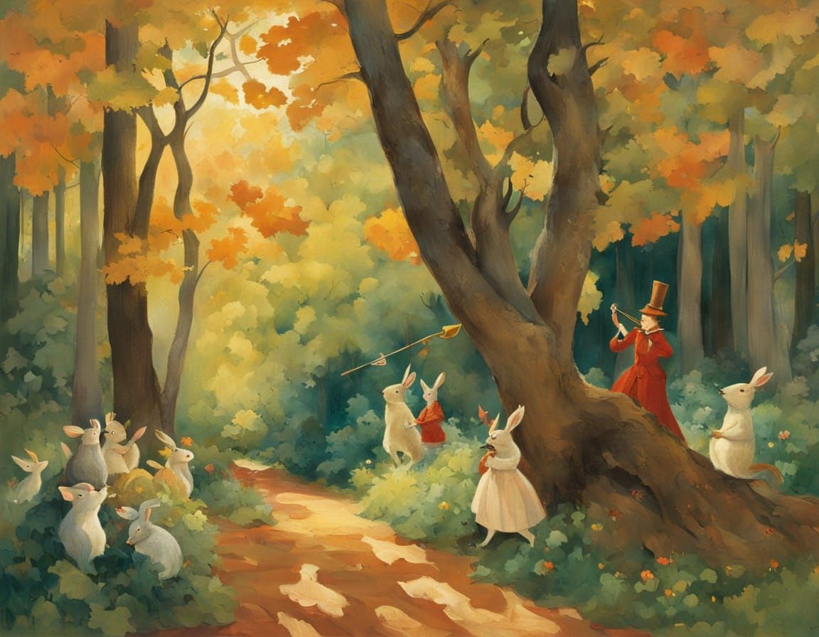 Enchanted Forest Orchestra in Whimsical Harmony