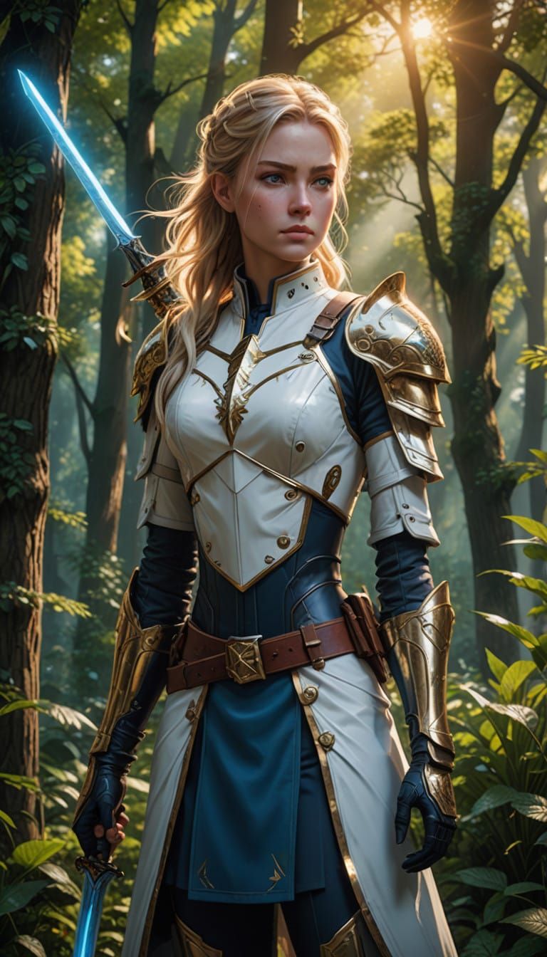 Elegant S-Rank Hunter in Mystical Forest