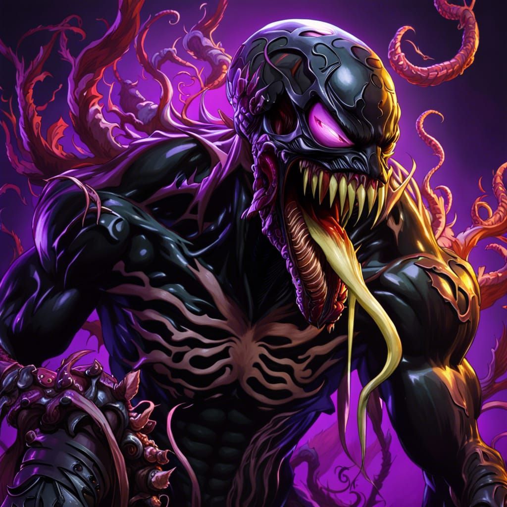Venom Zombie Feast: Dark Fantasy Concept Art