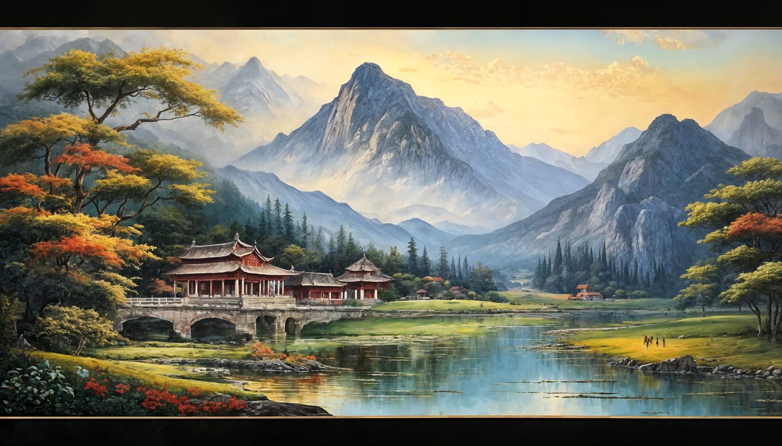 Magnificent Panoramic Landscape Painting