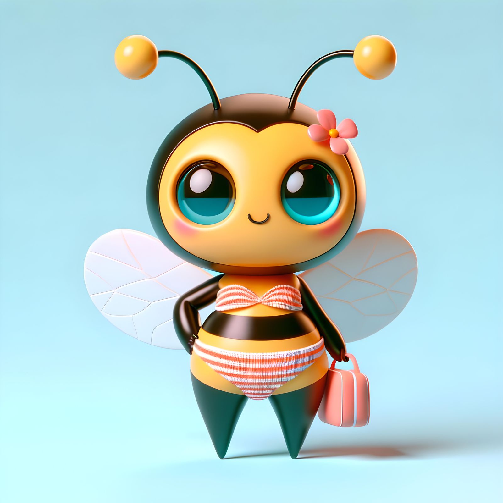 Bumblebee in Bikini: 3D Animated Digital Art