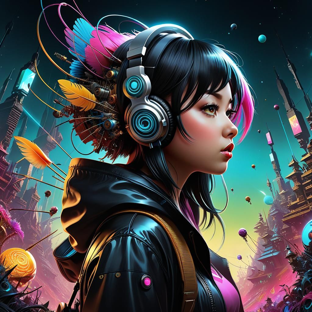 Losing My Own Way: Detailed Colorful 3D Digital Art