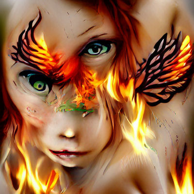 Fairy with Burning Wings: A Vision of Power