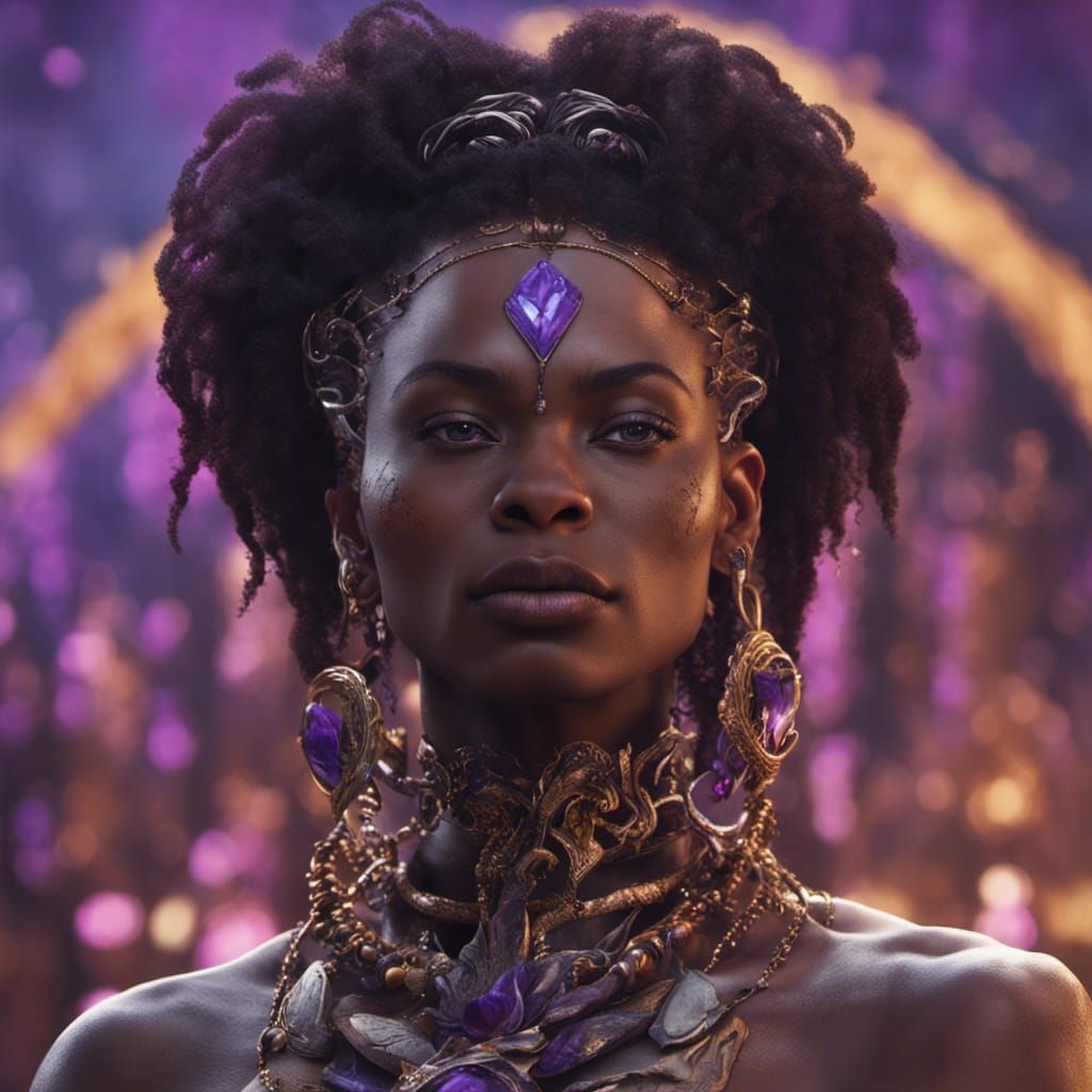 Fantasy Portrait of a Muscular Black Woman