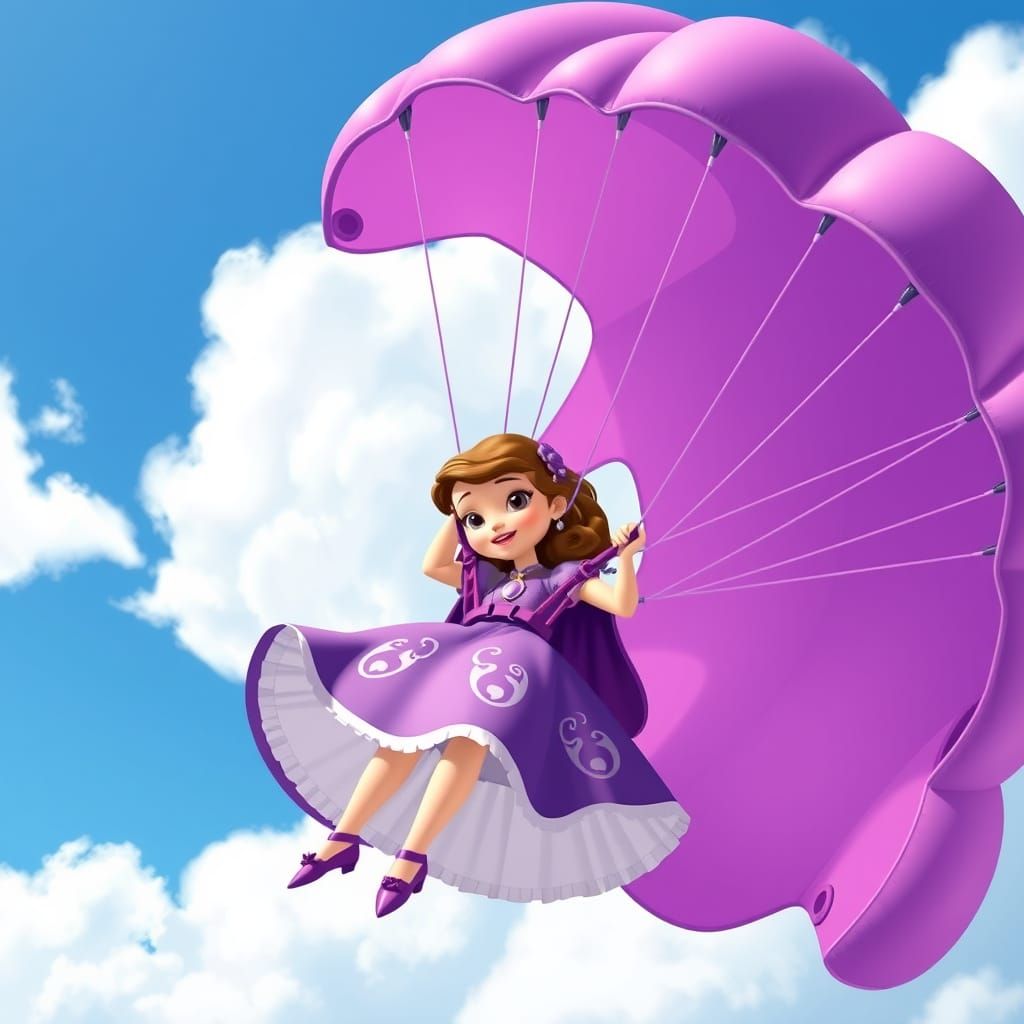 Princess Sofia Parachuting in Disney Jr Style