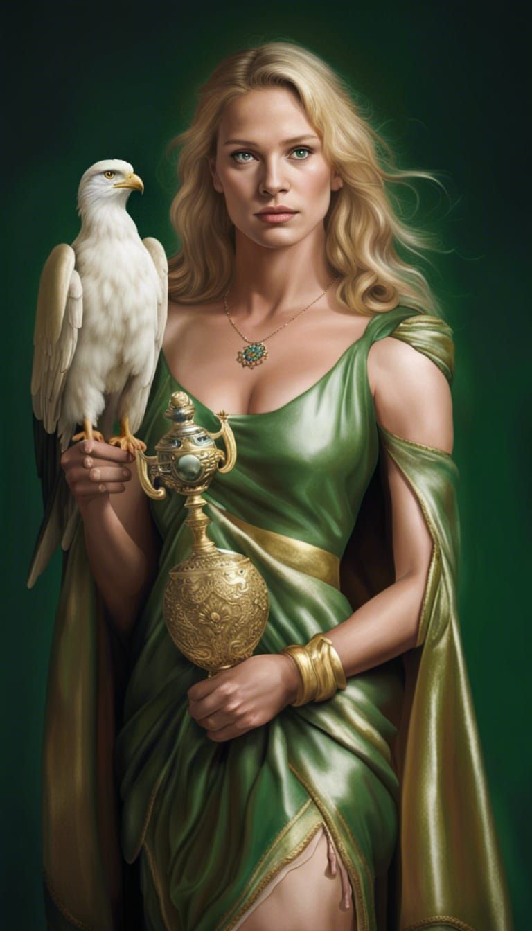 Hebe, Goddess of Youth, with Eagle and Chalice
