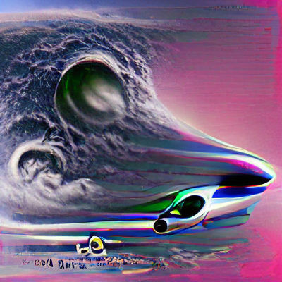 Surreal Alien Landscape with Hurricane Swirls