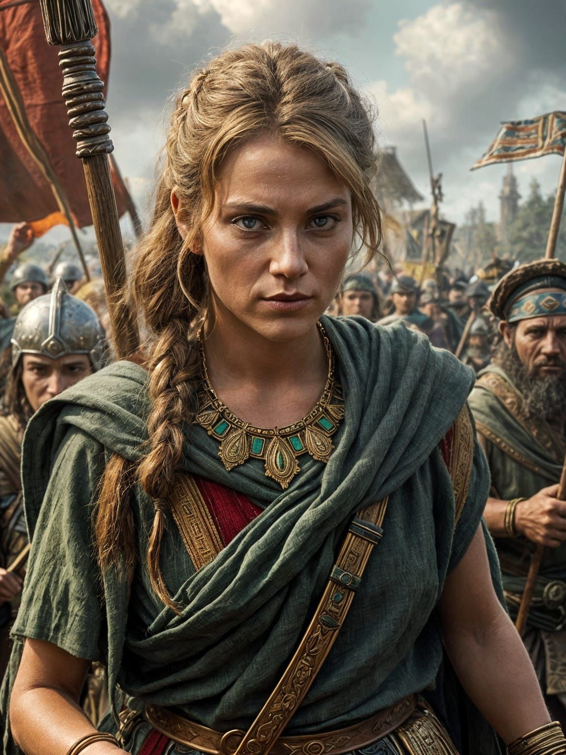 Briton Queen Leads Tribe in Ancient Battle