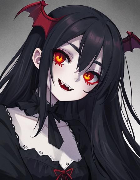 Mesmerizing Vampire Goddess with Ominous Gaze