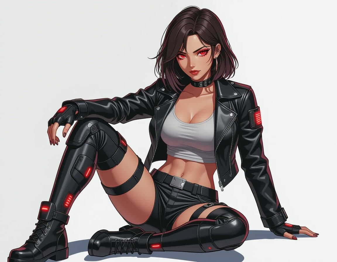 Anime Semi-Realism: Rhea, Cybernetic Assassin in Action