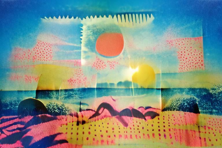 Abstract Surrealism: Daybreak Optimism on Risograph Print