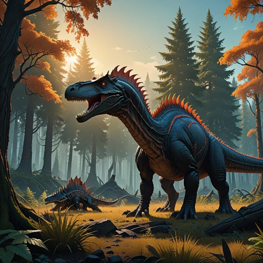 Majestic Hybrid Creature in Dreamlike Landscape