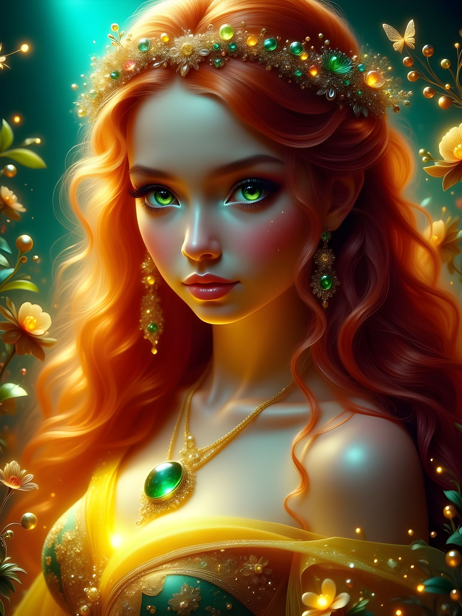 A Radiant Norse Goddess in Golden Light